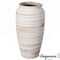 Uniquewise Ceramic Stripe Vase Vintage Boho Decorative Piece for Pampas Grass Ideal for Living Room Coffee Table Mantle Shelf and Centerpieces Modern Farmhouse Decor & Occassion Gift, White